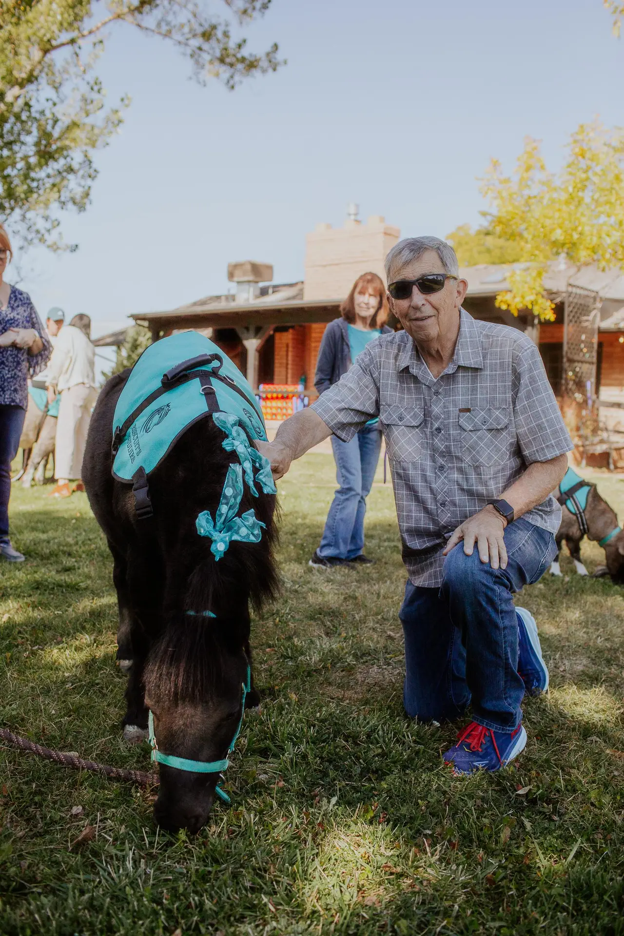The Haven Home hosted mini horses for the residents to play with and visit.